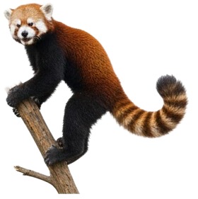 a red panda climbing on a tree branch.jpg